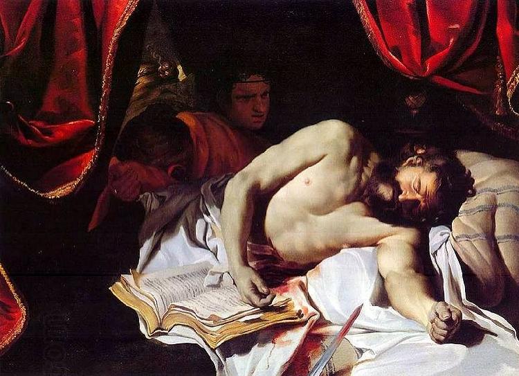 Charles Lebrun Suicide of Cato the Younger oil painting picture